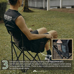 Foldable Sturdy Thickened Backrest Moon Chair for Outdoor Camping Picnic