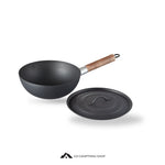 Skater IRCN1-A Outdoor Wok 23 cm Lid with Storage Bag Camping Frying Pan